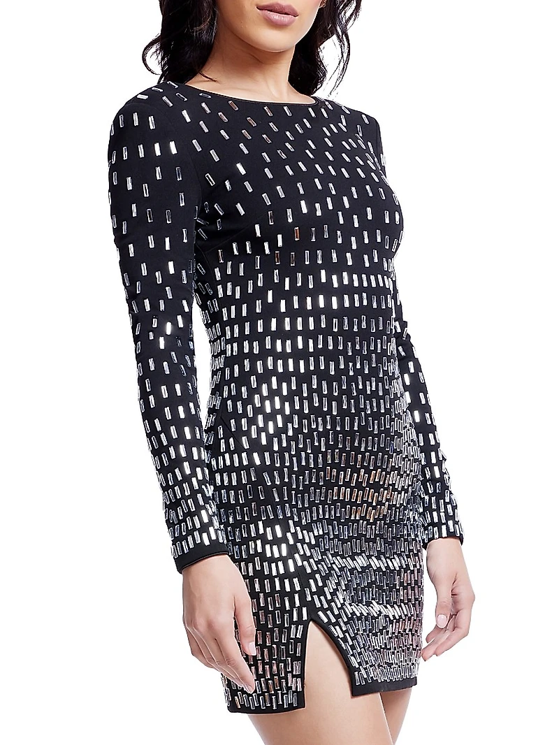 Nathalia Sequin-Embellished Minidress