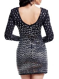 Nathalia Sequin-Embellished Minidress