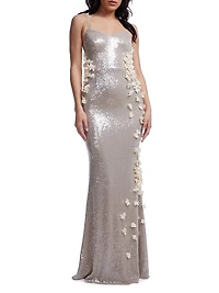 Giovanna Sequined Flower Gown
