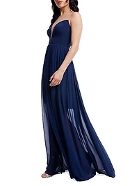 Eleanor Illusion Plunge Gown