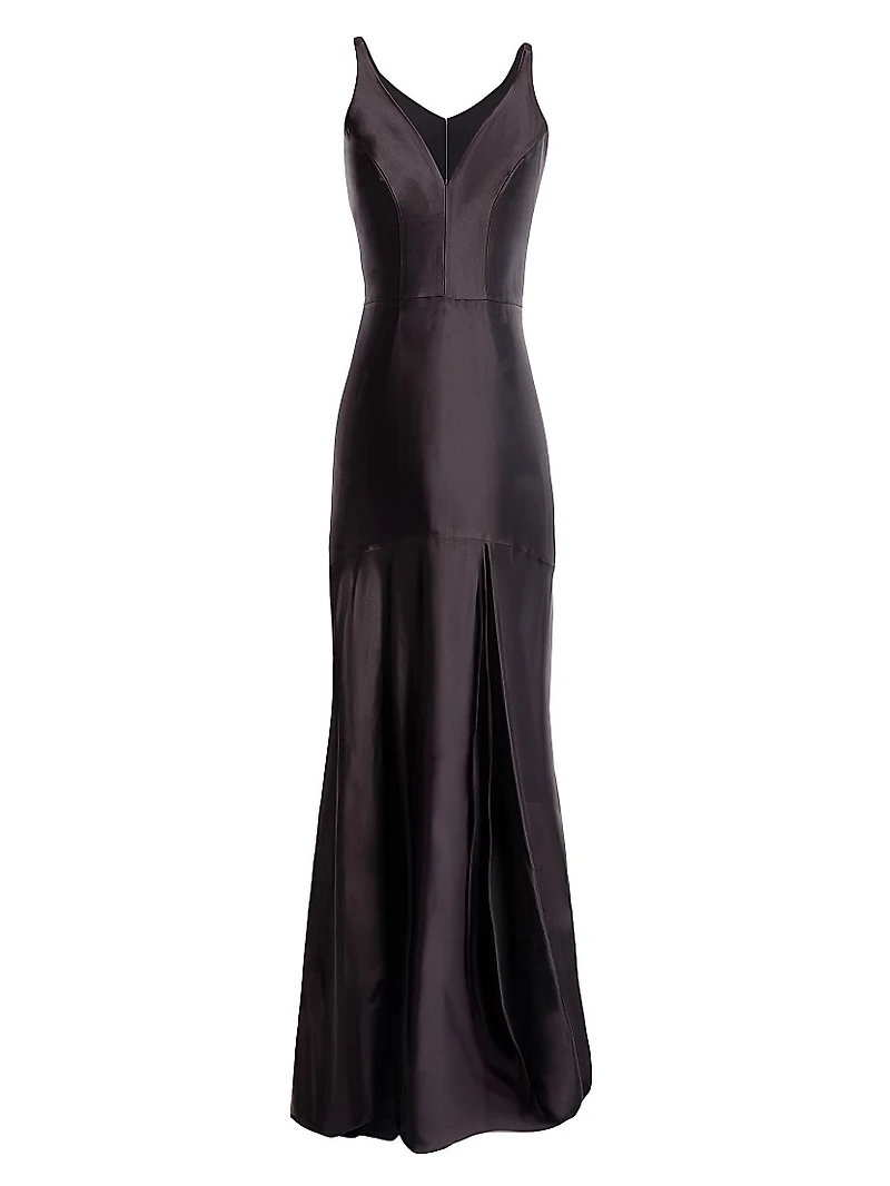 Shirley Seamed Satin Gown