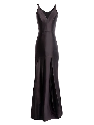 Shirley Seamed Satin Gown
