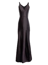 Shirley Seamed Satin Gown