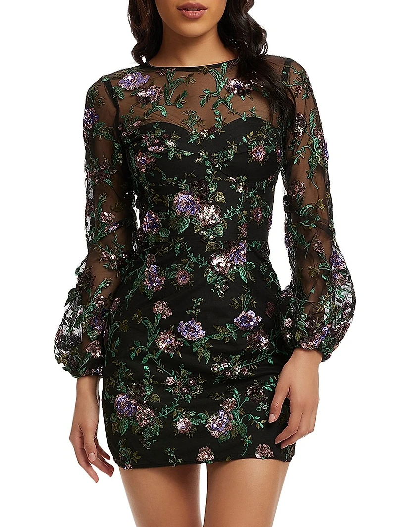 Mila Floral Organza Minidress