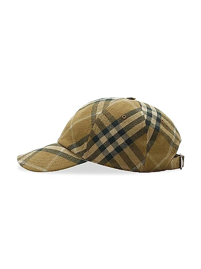 Check Twill Baseball Cap