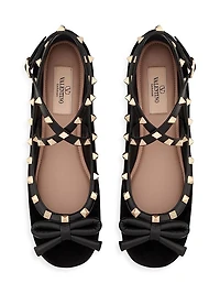 Rockstud 5MM Velvet Ballerina Flats