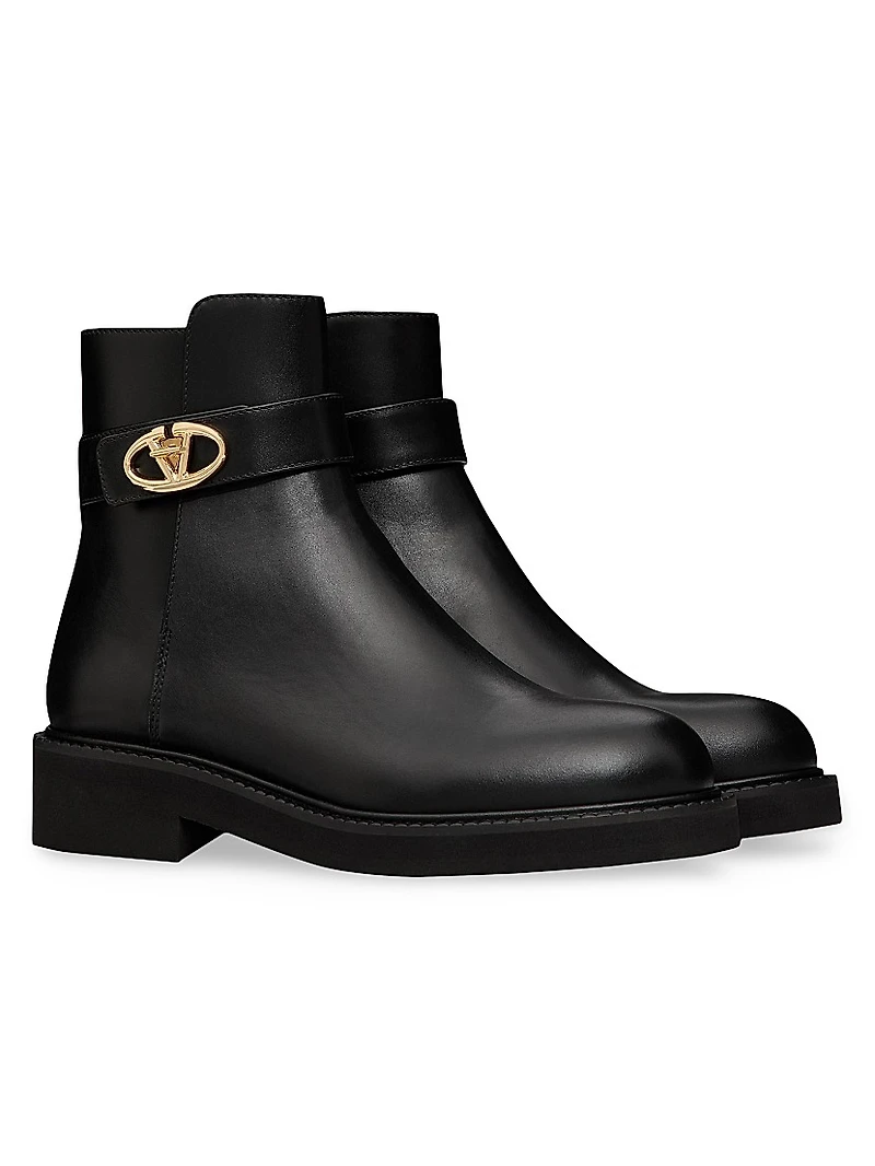 VLogo Locker 40MM Calfskin Ankle Boots
