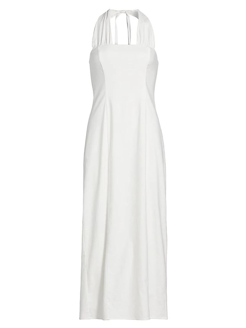 Bessi Linen Halterneck Midi-Dress
