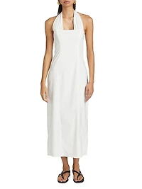 Bessi Linen Halterneck Midi-Dress