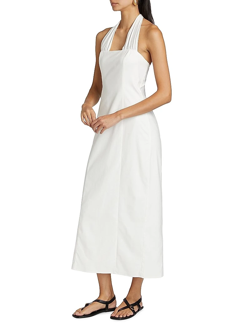 Bessi Linen Halterneck Midi-Dress