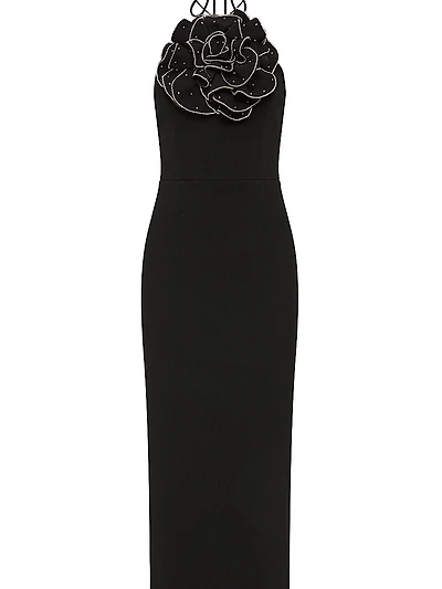 Eliana Floral Halterneck Midi-Dress