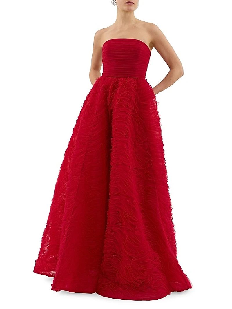 Fernanda Strapless Fit & Flare Gown