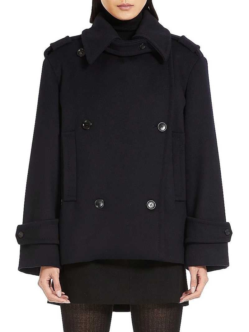 Laveno Double-Breasted Short Coat