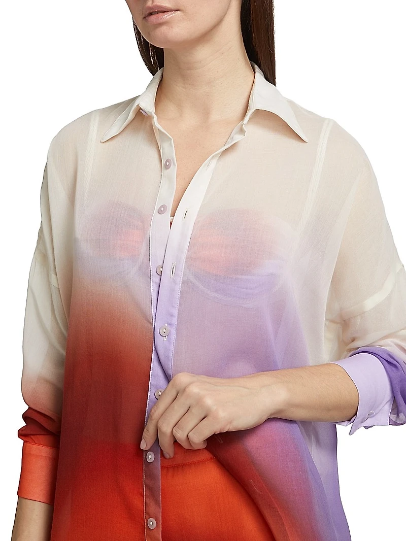 Islote Lulu Ombré Semi-Sheer Shirt