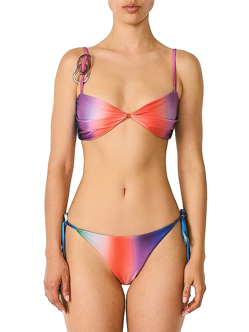 Islote Caro Embellished Ombré Bikini Top