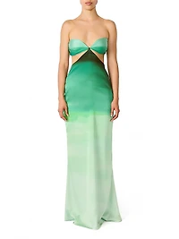 Islote Riri Ombré Strapless Maxi Dress