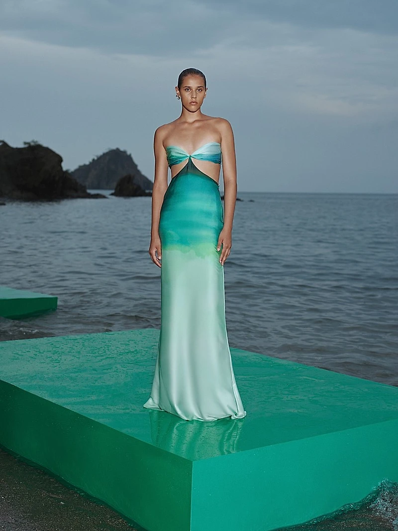 Islote Riri Ombré Strapless Maxi Dress