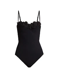 Everley Floral Appliqué One-Piece Swimsuit