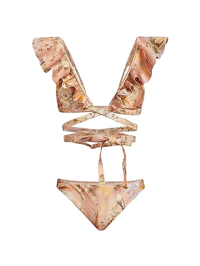 Tallow Floral Ruffle Bikini