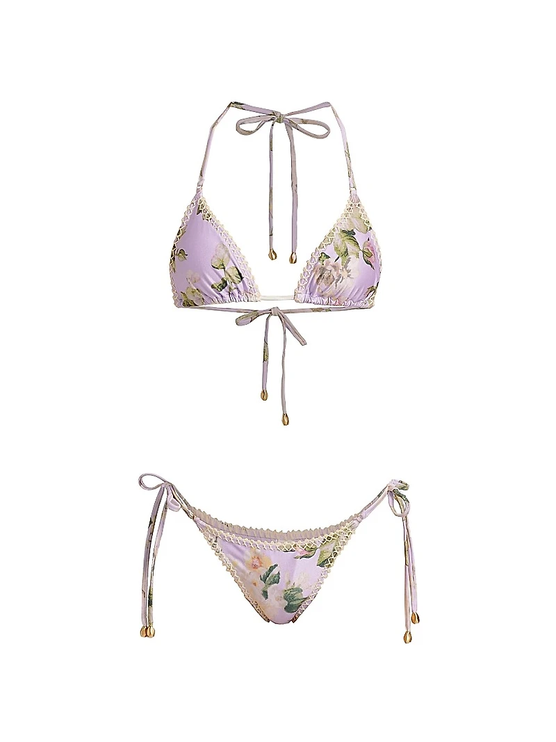 Acacia Floral Triangle Bikini Set