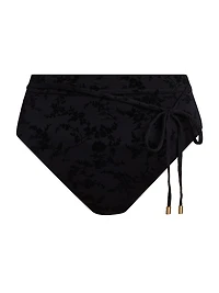 Wylie Textured High-Waisted Bikini Bottom