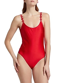 Everley Diamond Trim One-Piece Swimsuit