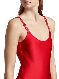 Everley Diamond Trim One-Piece Swimsuit
