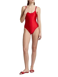 Everley Diamond Trim One-Piece Swimsuit