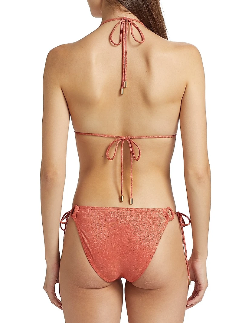 Tallow Metallic Triangle Bikini Set