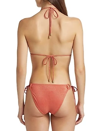 Tallow Metallic Triangle Bikini Set