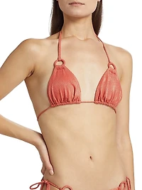 Tallow Metallic Triangle Bikini Set