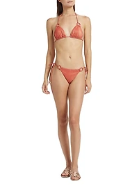 Tallow Metallic Triangle Bikini Set