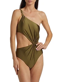 Wylie Twist Cut-Out One-Piece Swimsuit
