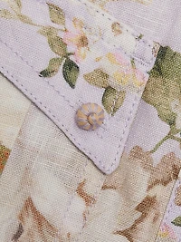Acacia Floral Linen Pocket Romper