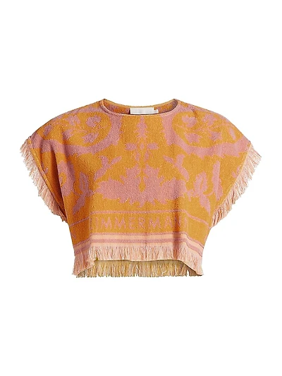 Wylie Toweling Printed Crop Top