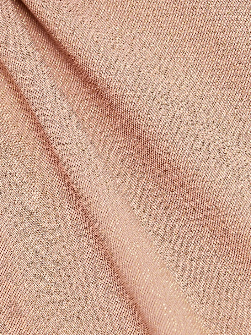 Everley Metallic Low-Rise Bikini Bottom