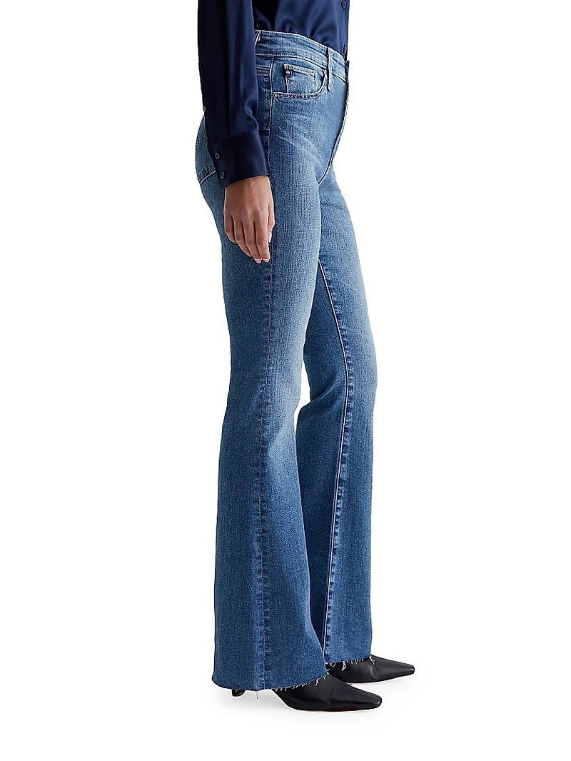 Farrah Mid-Rise Stretch Boot-Cut Jeans