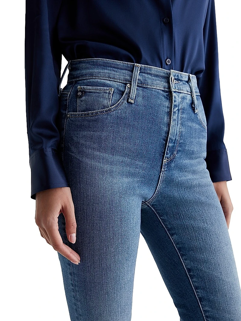 Farrah Mid-Rise Stretch Boot-Cut Jeans