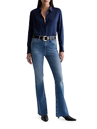 Farrah Mid-Rise Stretch Boot-Cut Jeans