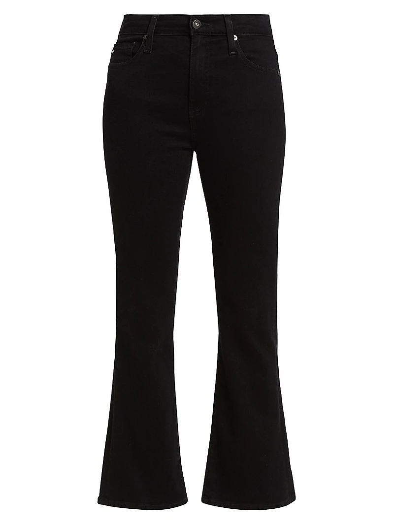 Farrah Mid-Rise Stretch Cropped Boot-Cut Jeans