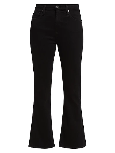 Farrah Mid-Rise Stretch Cropped Boot-Cut Jeans