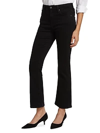 Farrah Mid-Rise Stretch Cropped Boot-Cut Jeans