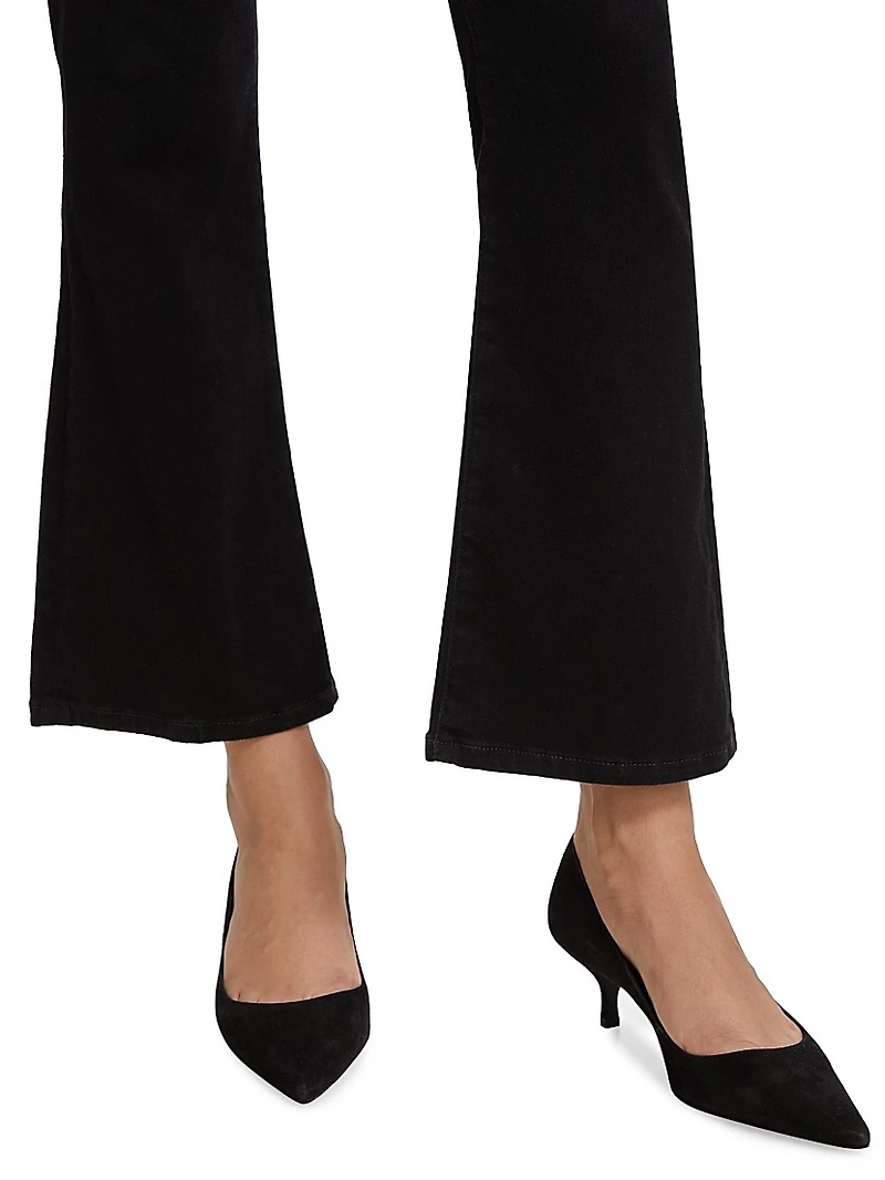 Farrah Mid-Rise Stretch Cropped Boot-Cut Jeans