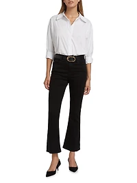 Farrah Mid-Rise Stretch Cropped Boot-Cut Jeans