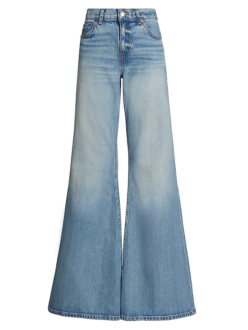 Baggy Flare Mid-Rise Wide-Leg Jeans