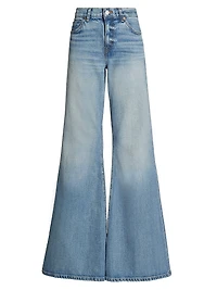 Baggy Flare Mid-Rise Wide-Leg Jeans