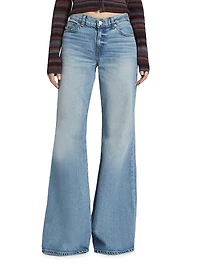 Baggy Flare Mid-Rise Wide-Leg Jeans