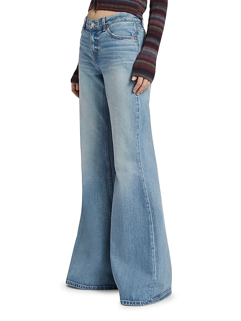 Baggy Flare Mid-Rise Wide-Leg Jeans