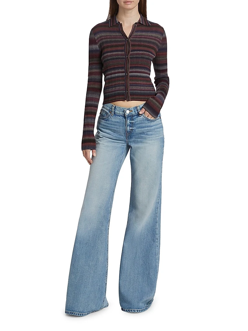 Baggy Flare Mid-Rise Wide-Leg Jeans