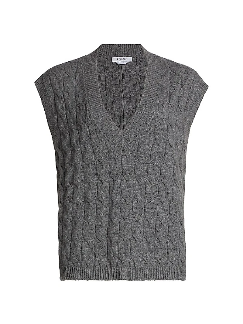 Cashmere Cable-Knit Vest